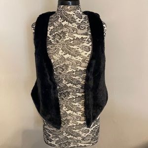 Black Fur Vest